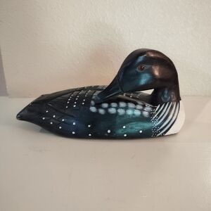 Wooden Duck Decoy Loon Water Fowl Pond Lake Marsh Functional Wood Decor